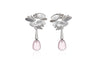 #1150 Lilja stud earrings with optional rose quartz earring pendants