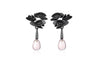 #1150 Lilja stud earrings with optional rose quartz earring pendants