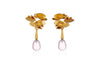 #1150 Lilja stud earrings with optional rose quartz earring pendants