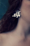 #1005 Magnolia; large earrings