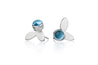 #1011 Thyme small earrings with topas